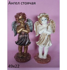 Ангел стоячий средний  золото в