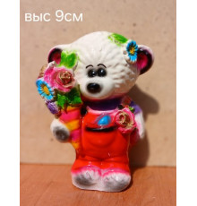 Мишутка с цветами  