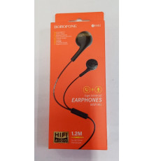 Наушники BOROFONE BM40 Sage universal earphones with mic black (white)