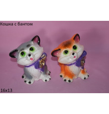 КОШКА С БАНТОМ