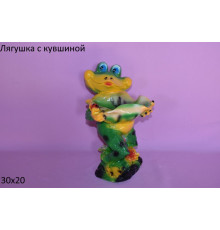 Лягушка с кувшинкой  в